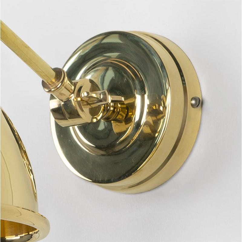Hammered Brass Brindley Wall Light-From The Anvil-Brass-nirohome