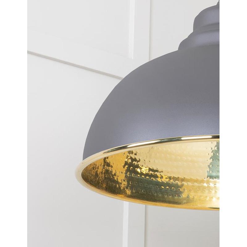 Hammered Brass Harborne Pendant-From The Anvil-Brass-nirohome