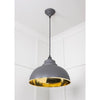 Hammered Brass Harborne Pendant-From The Anvil-Brass-nirohome