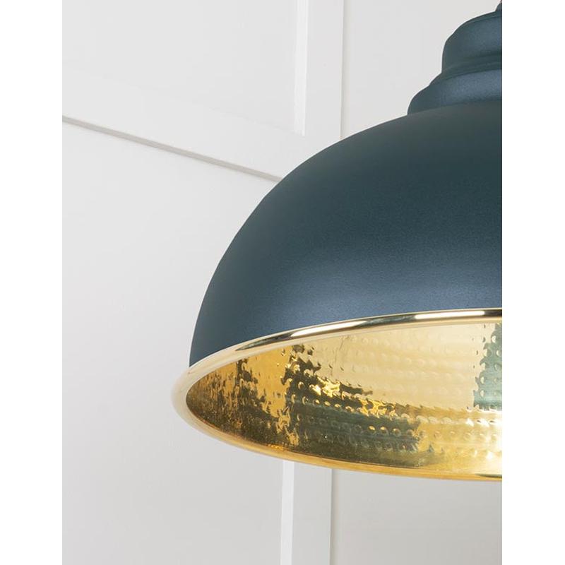 Hammered Brass Harborne Pendant-From The Anvil-Brass-nirohome