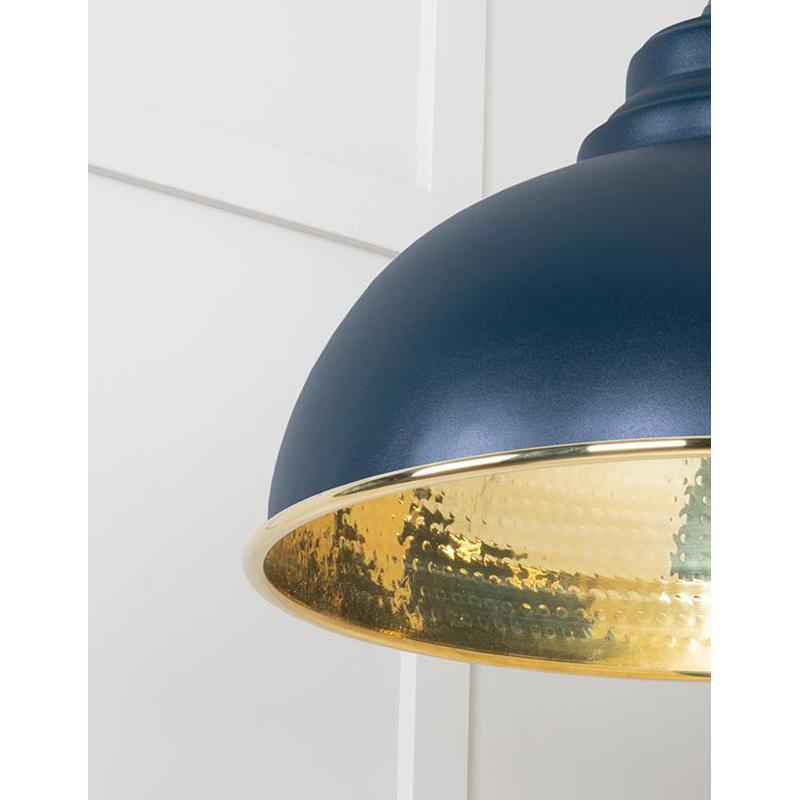 Hammered Brass Harborne Pendant-From The Anvil-Brass-nirohome