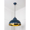 Hammered Brass Harborne Pendant-From The Anvil-Brass-nirohome