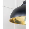 Hammered Brass Harborne Pendant-From The Anvil-Brass-nirohome