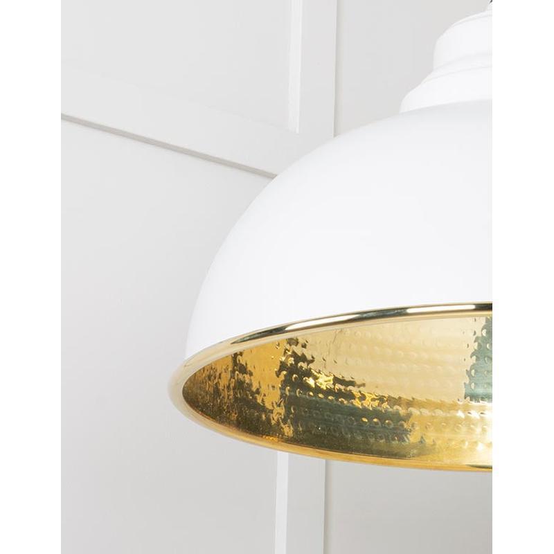 Hammered Brass Harborne Pendant-From The Anvil-Brass-nirohome