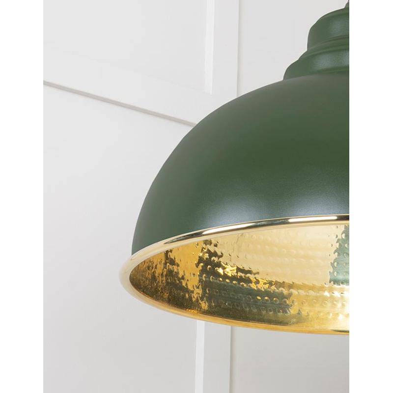 Hammered Brass Harborne Pendant-From The Anvil-Brass-nirohome
