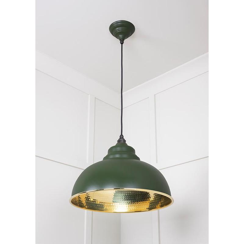 Hammered Brass Harborne Pendant-From The Anvil-Brass-nirohome