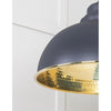 Hammered Brass Harborne Pendant-From The Anvil-Brass-nirohome