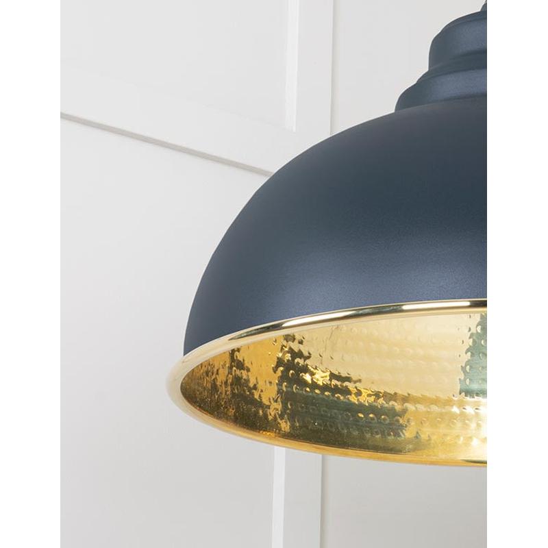 Hammered Brass Harborne Pendant-From The Anvil-Brass-nirohome