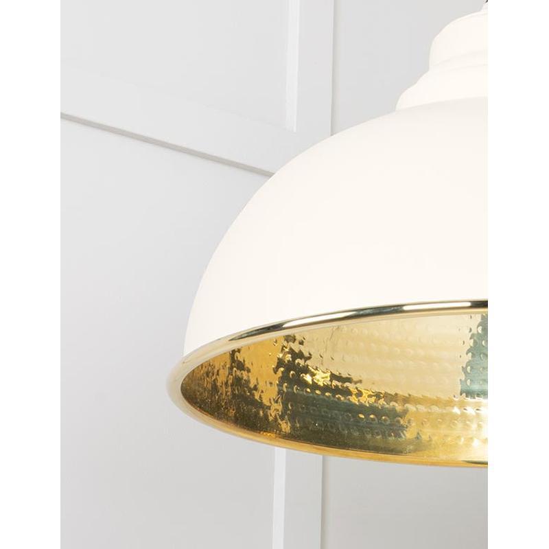 Hammered Brass Harborne Pendant-From The Anvil-Brass-nirohome