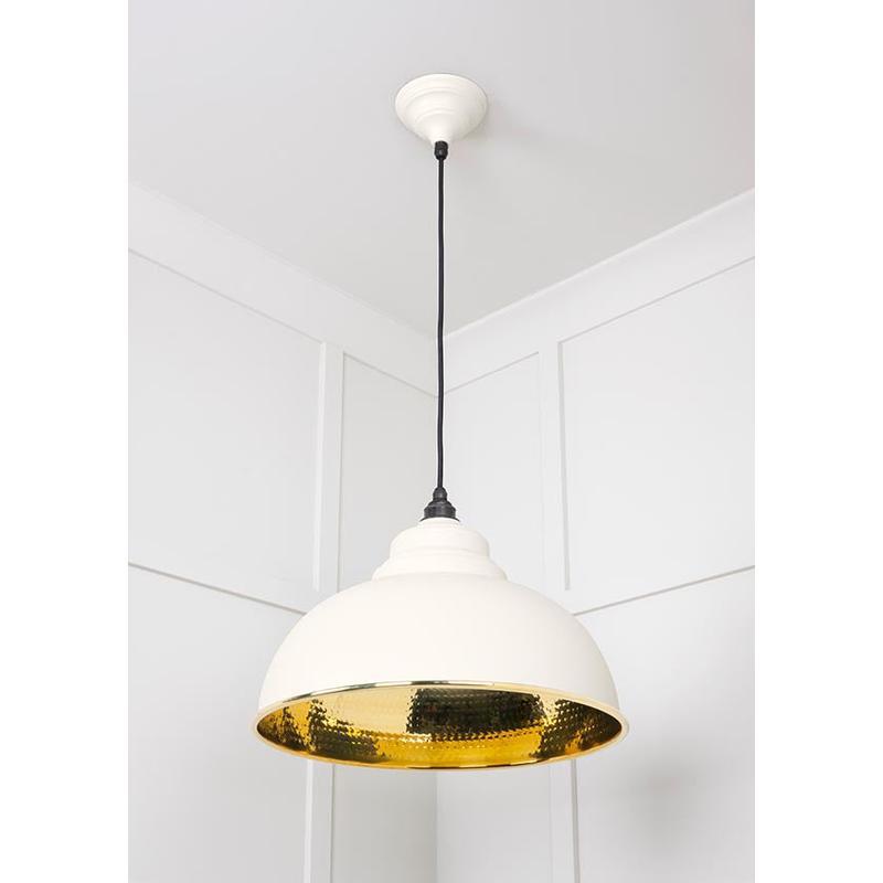Hammered Brass Harborne Pendant-From The Anvil-Brass-nirohome