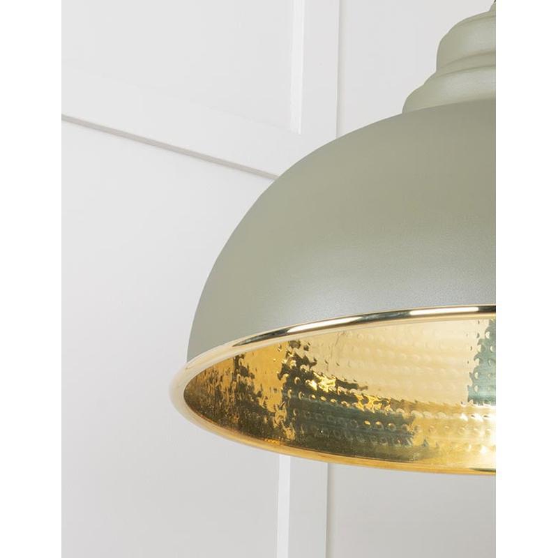 Hammered Brass Harborne Pendant-From The Anvil-Brass-nirohome