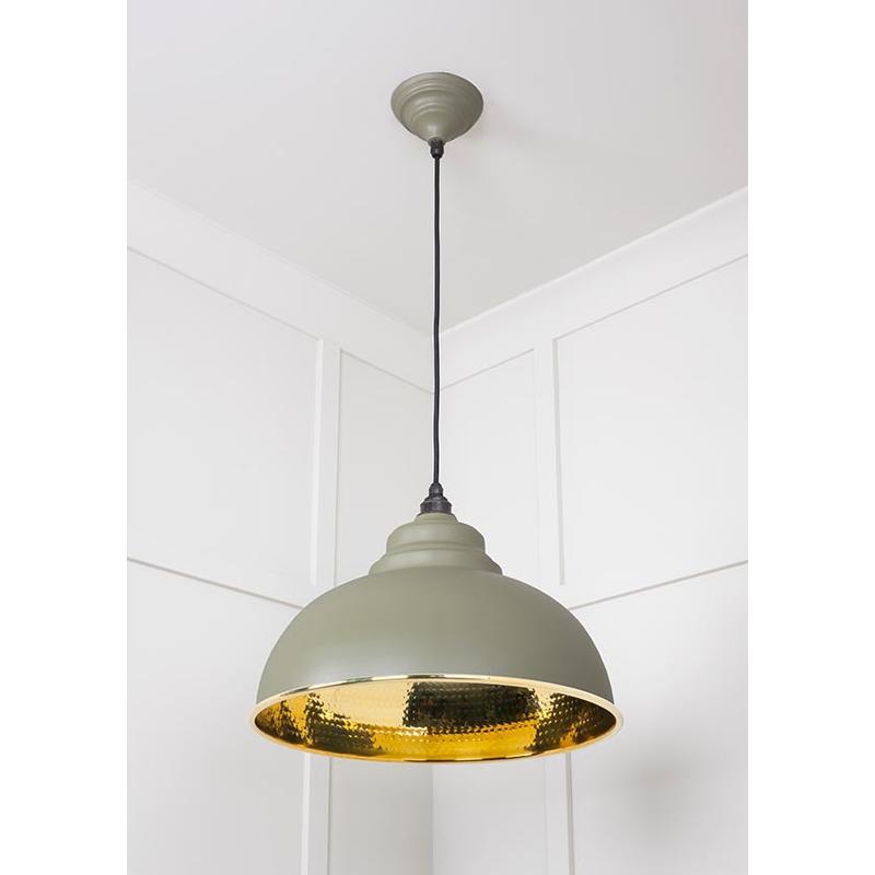 Hammered Brass Harborne Pendant-From The Anvil-Brass-nirohome