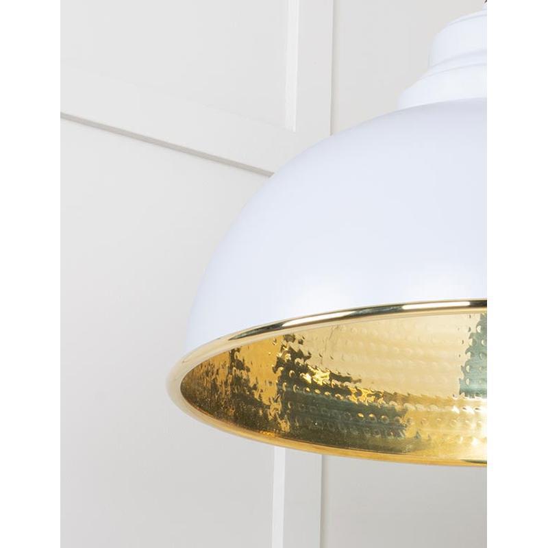 Hammered Brass Harborne Pendant-From The Anvil-Brass-nirohome