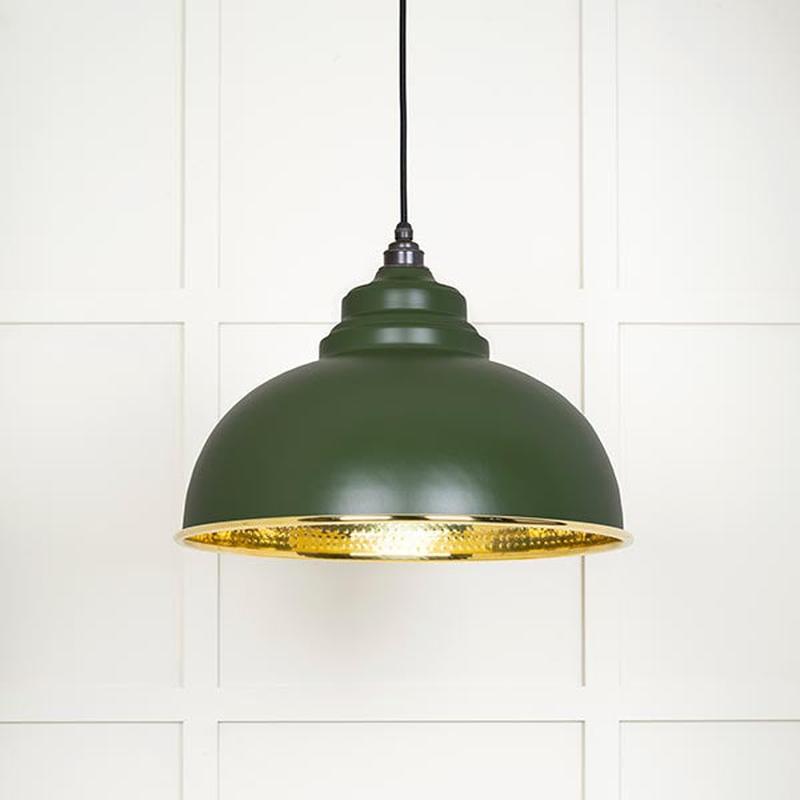 Hammered Brass Harborne Pendant-From The Anvil-Heath-nirohome