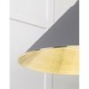 Hammered Brass Hockley Pendant-From The Anvil-Brass-nirohome