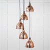 Hammered Copper Brindley Cluster Pendant-From The Anvil-Copper-nirohome