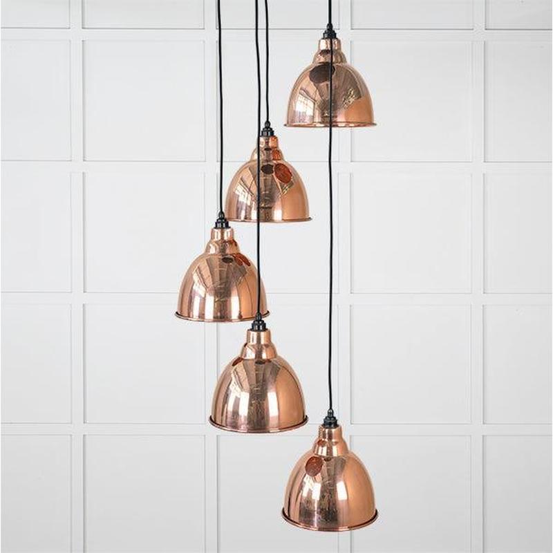 Hammered Copper Brindley Cluster Pendant-From The Anvil-Copper-nirohome