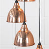 Hammered Copper Brindley Cluster Pendant-From The Anvil-Copper-nirohome