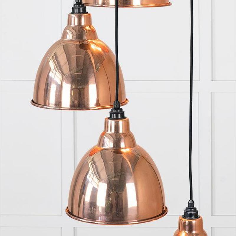 Hammered Copper Brindley Cluster Pendant-From The Anvil-Copper-nirohome