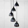 Hammered Copper Brindley Cluster Pendant-From The Anvil-Elan Black-nirohome