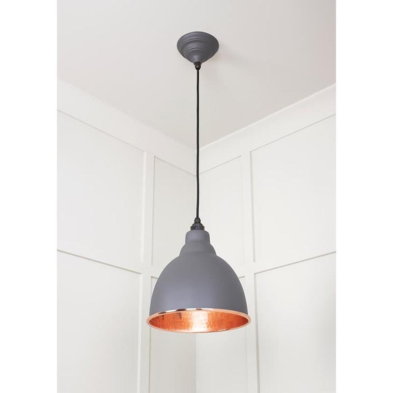 Hammered Copper Brindley Pendant-From The Anvil-Copper-nirohome