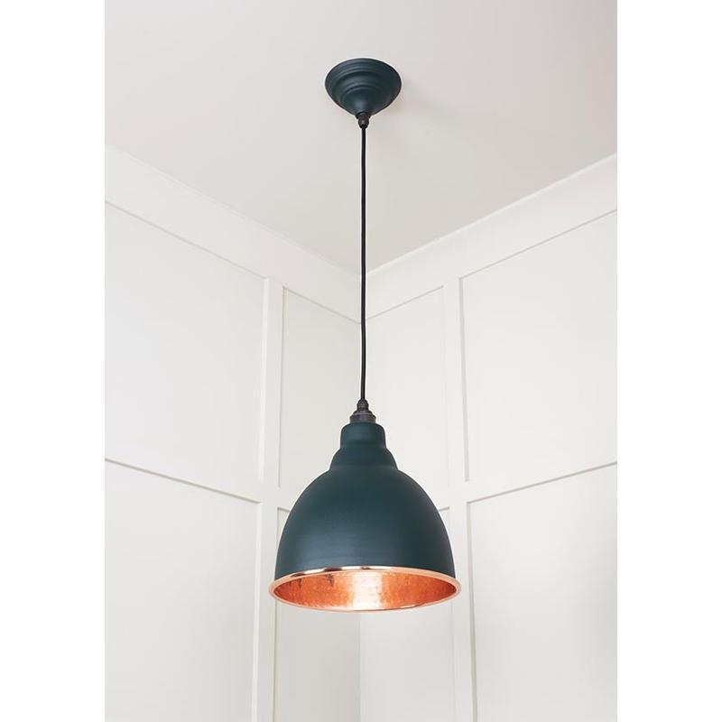 Hammered Copper Brindley Pendant-From The Anvil-Copper-nirohome