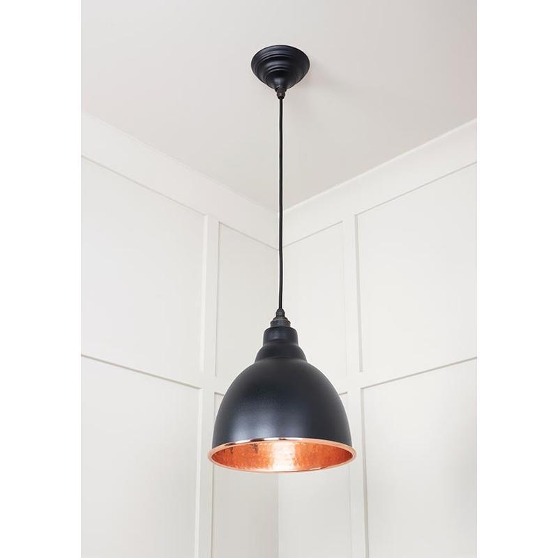 Hammered Copper Brindley Pendant-From The Anvil-Copper-nirohome