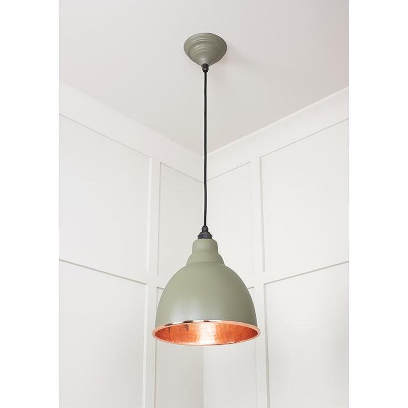 Hammered Copper Brindley Pendant-From The Anvil-Copper-nirohome