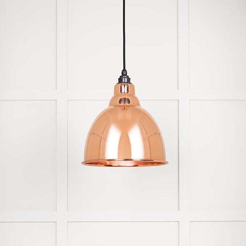 Hammered Copper Brindley Pendant-From The Anvil-Copper-nirohome