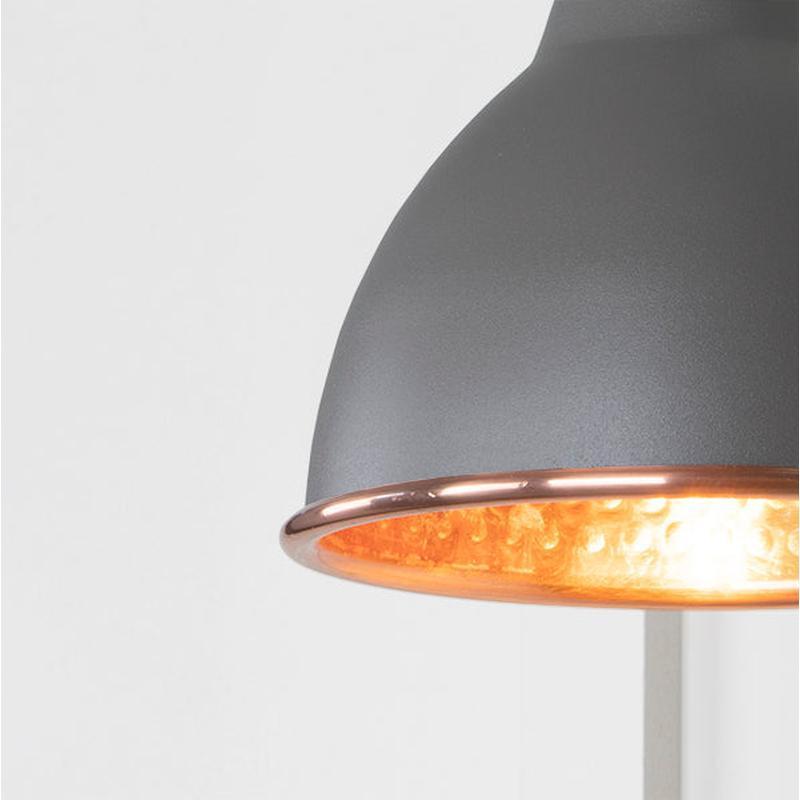 Hammered Copper Brindley Wall Light-From The Anvil-Copper-nirohome