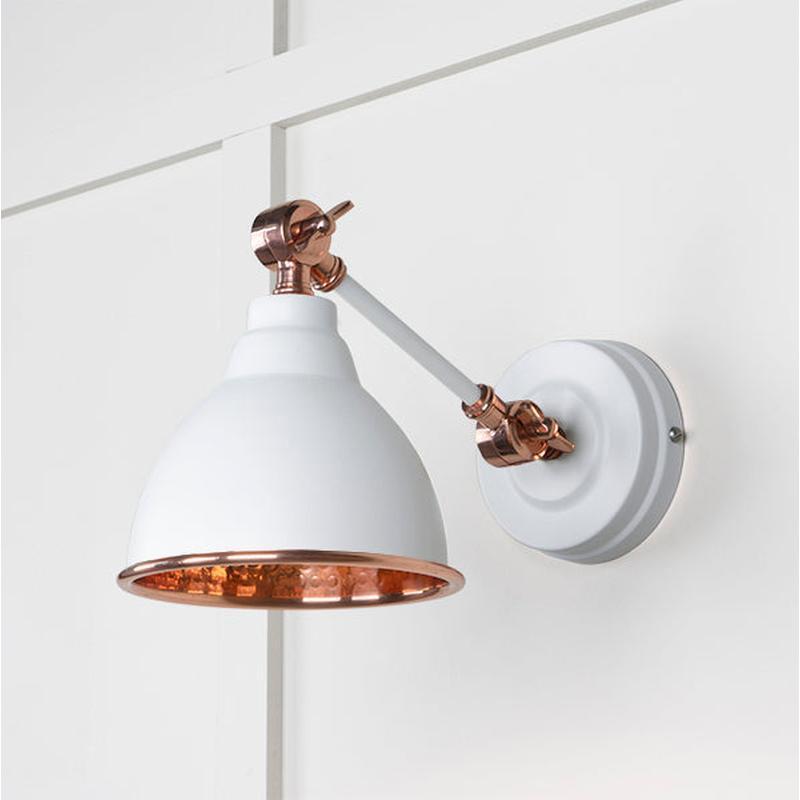 Hammered Copper Brindley Wall Light-From The Anvil-Copper-nirohome