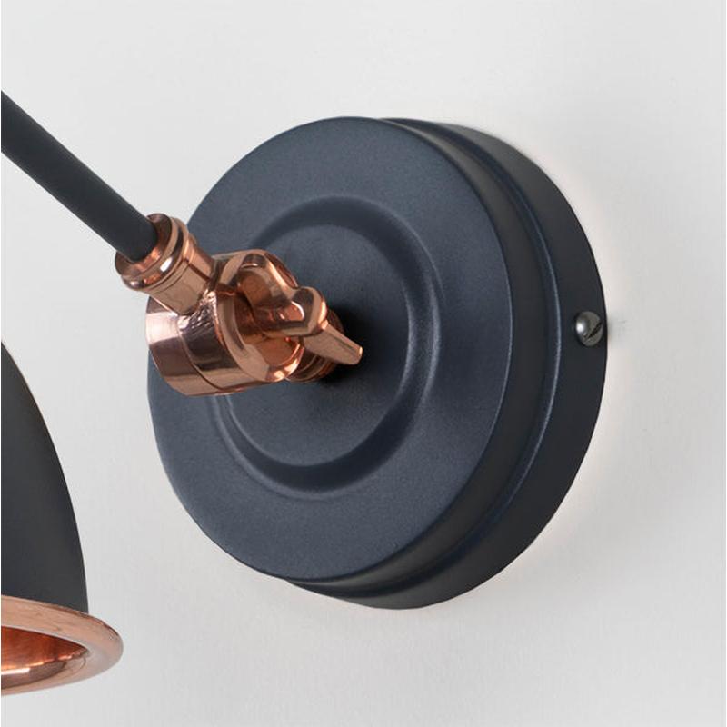 Hammered Copper Brindley Wall Light-From The Anvil-Copper-nirohome
