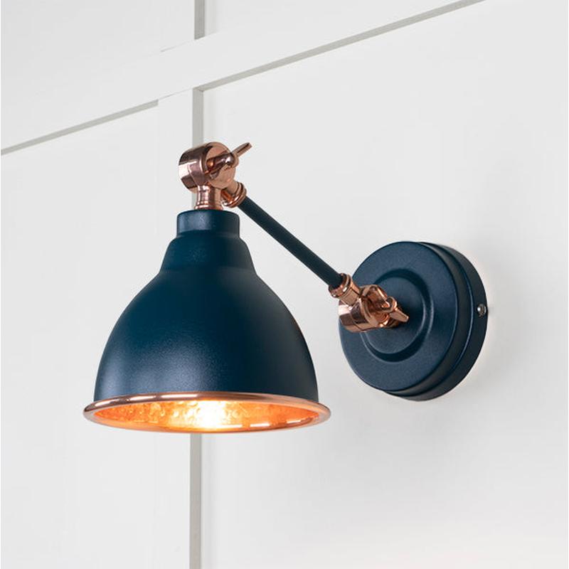 Hammered Copper Brindley Wall Light-From The Anvil-Copper-nirohome