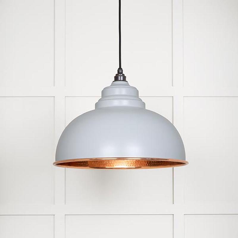 Hammered Copper Harborne Pendant-From The Anvil-Birch-nirohome