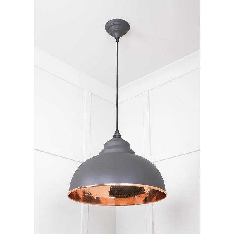 Hammered Copper Harborne Pendant-From The Anvil-Copper-nirohome