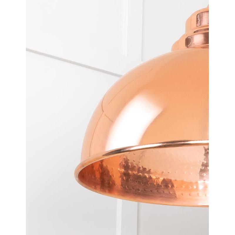 Hammered Copper Harborne Pendant-From The Anvil-Copper-nirohome