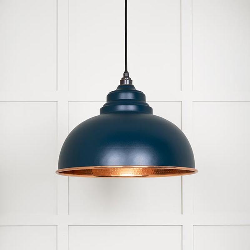 Hammered Copper Harborne Pendant-From The Anvil-Dusk-nirohome