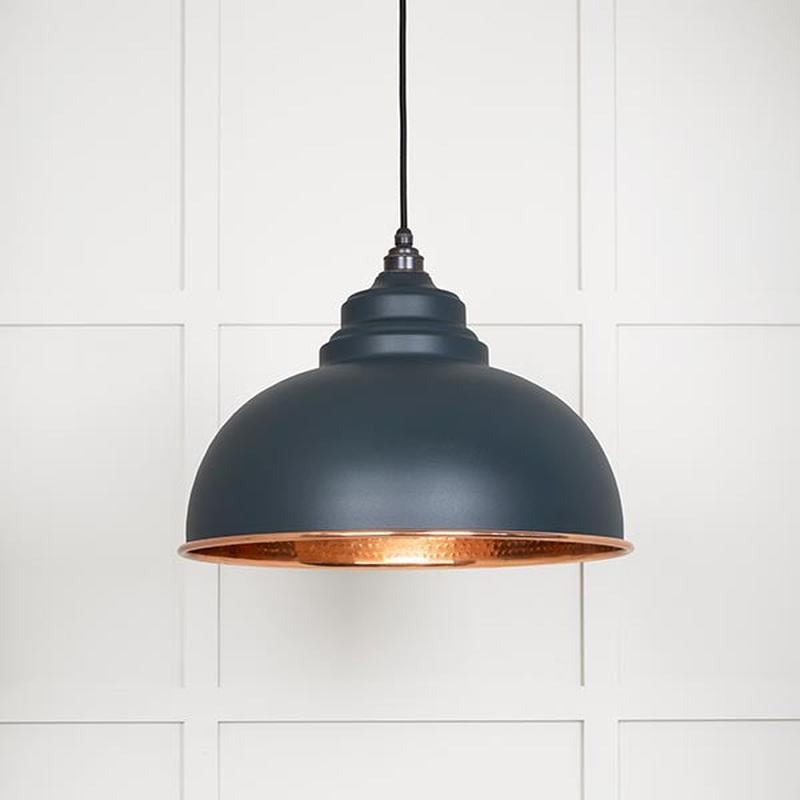 Hammered Copper Harborne Pendant-From The Anvil-Soot-nirohome