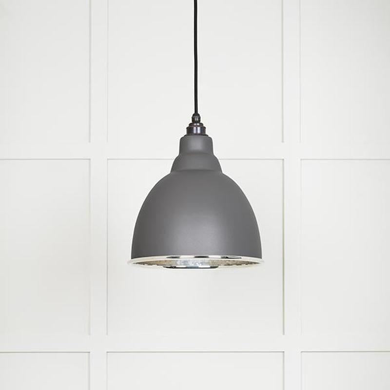 Hammered Nickel Brindley Pendant-From The Anvil-Bluff-nirohome