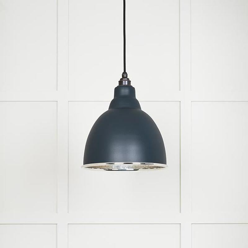 Hammered Nickel Brindley Pendant-From The Anvil-Soot-nirohome