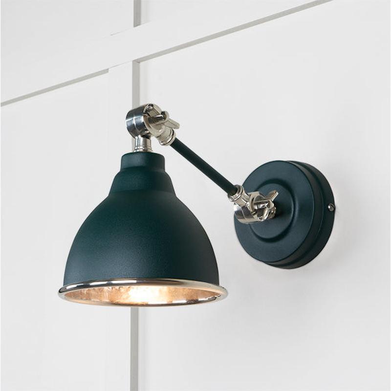 Hammered Nickel Brindley Wall Light-From The Anvil-Dingle-nirohome