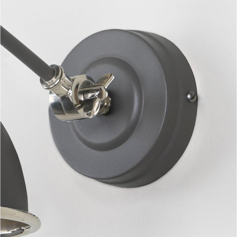 Hammered Nickel Brindley Wall Light-From The Anvil-Nickel-nirohome