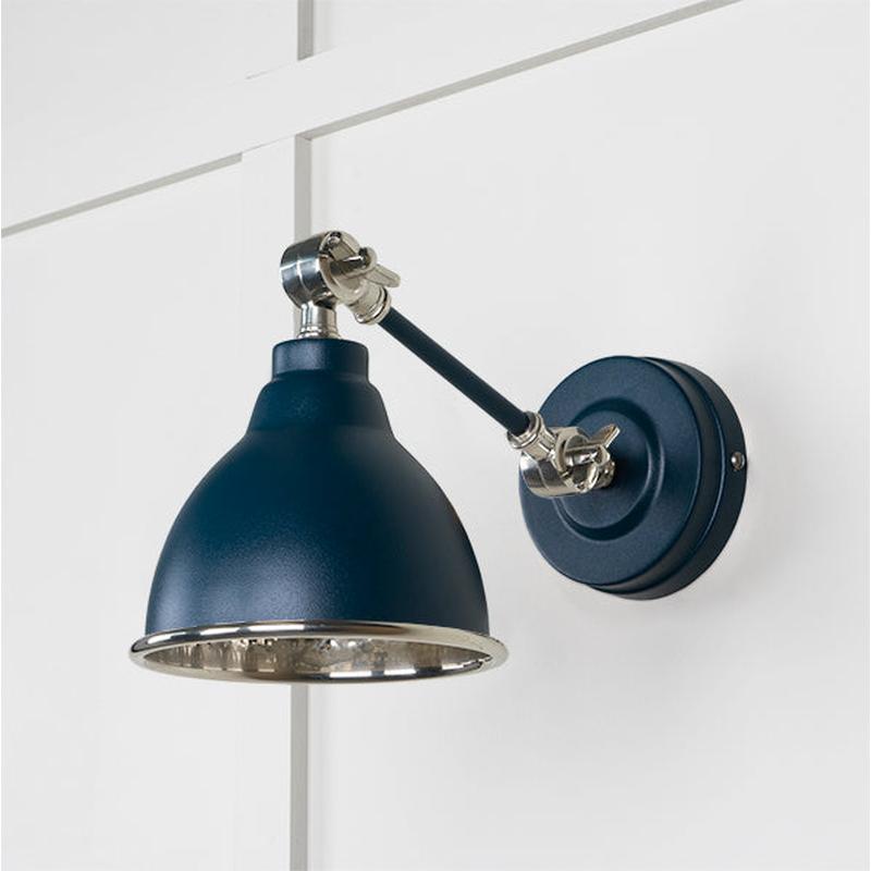 Hammered Nickel Brindley Wall Light-From The Anvil-Nickel-nirohome