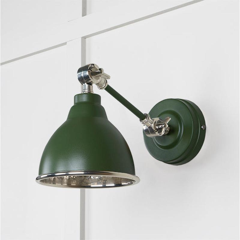 Hammered Nickel Brindley Wall Light-From The Anvil-Nickel-nirohome
