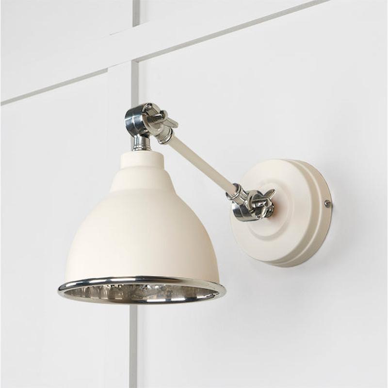 Hammered Nickel Brindley Wall Light-From The Anvil-Nickel-nirohome