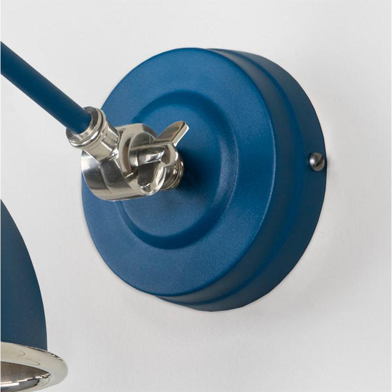 Hammered Nickel Brindley Wall Light-From The Anvil-Nickel-nirohome