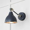 Hammered Nickel Brindley Wall Light-From The Anvil-Slate-nirohome