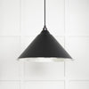 Hammered Nickel Hockley Pendant-From The Anvil-Elan Black-nirohome