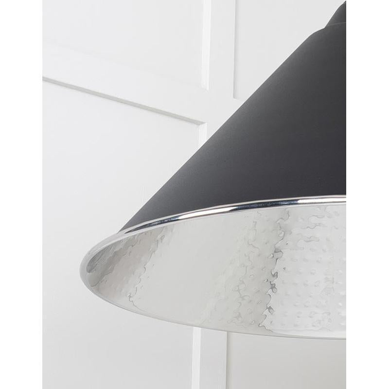 Hammered Nickel Hockley Pendant-From The Anvil-Nickel-nirohome
