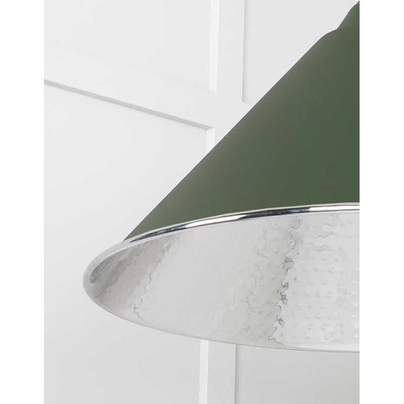 Hammered Nickel Hockley Pendant-From The Anvil-Nickel-nirohome